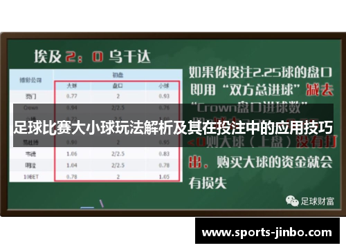 足球比赛大小球玩法解析及其在投注中的应用技巧